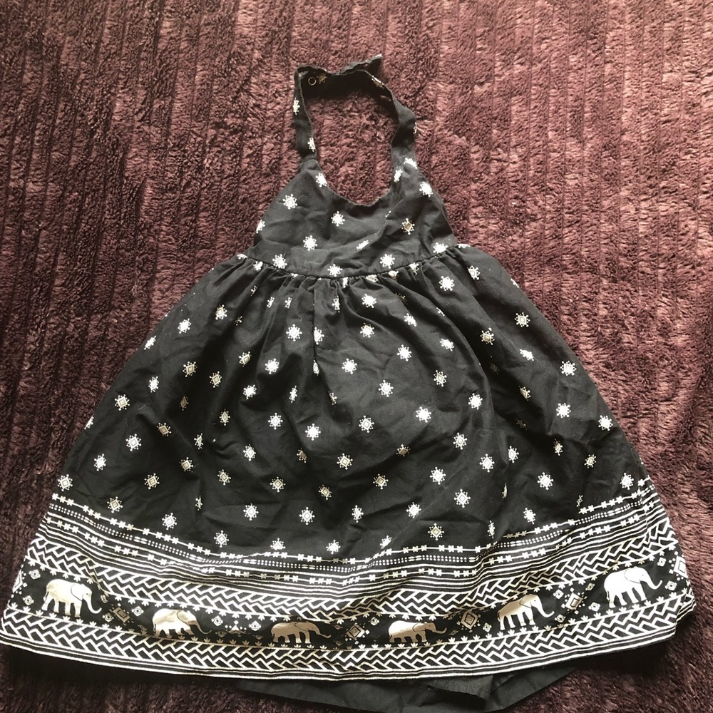 Black and white toddler dress